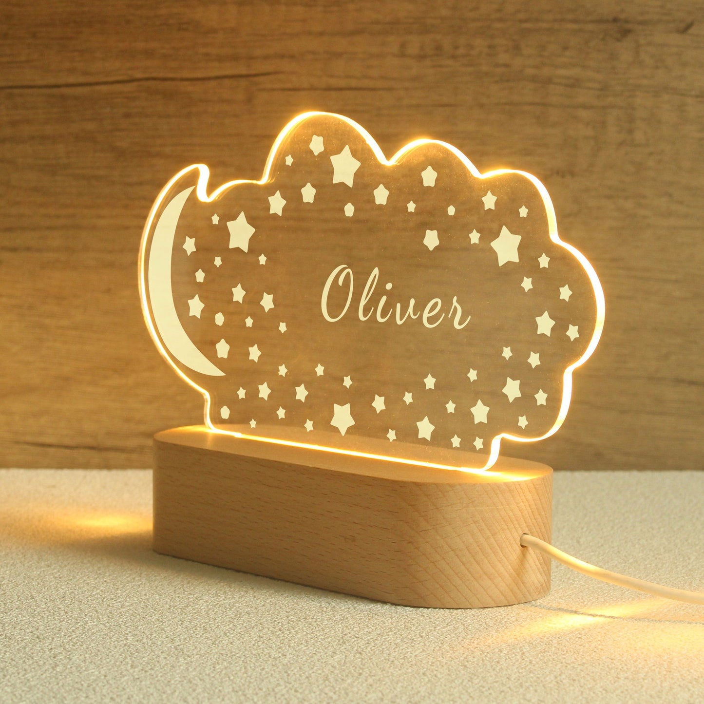 Personalised Cloud Name Night Light for Kids