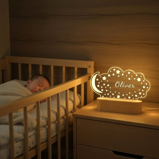 Personalised Cloud Name Night Light for Kids