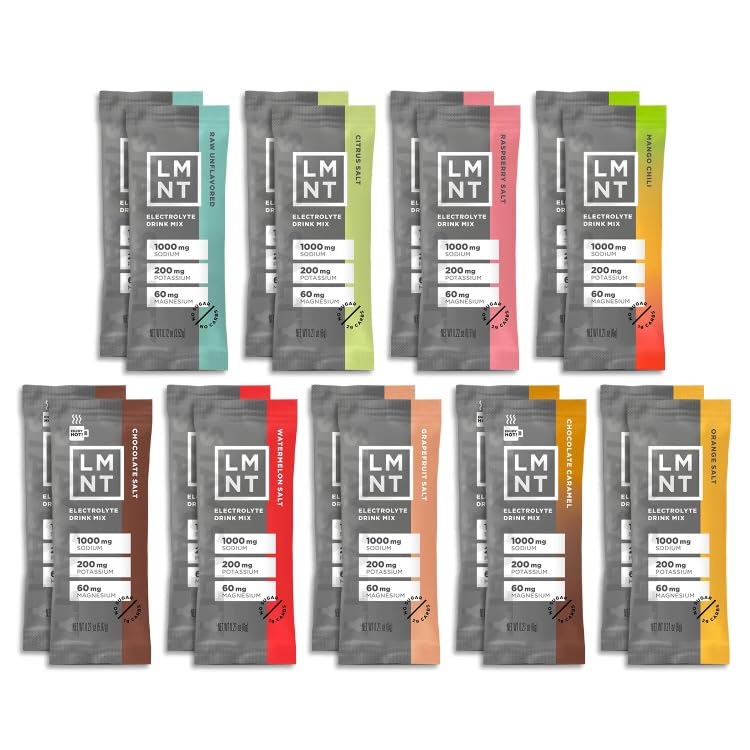 Zero Sugar Electrolytes Powder Sticks Variety Pack | 18 Pack | Unflavored, Citrus, Raspberry, Mango Chili, Chocolate, Watermelon, Grapefruit, Chocolate Caramel, Orange