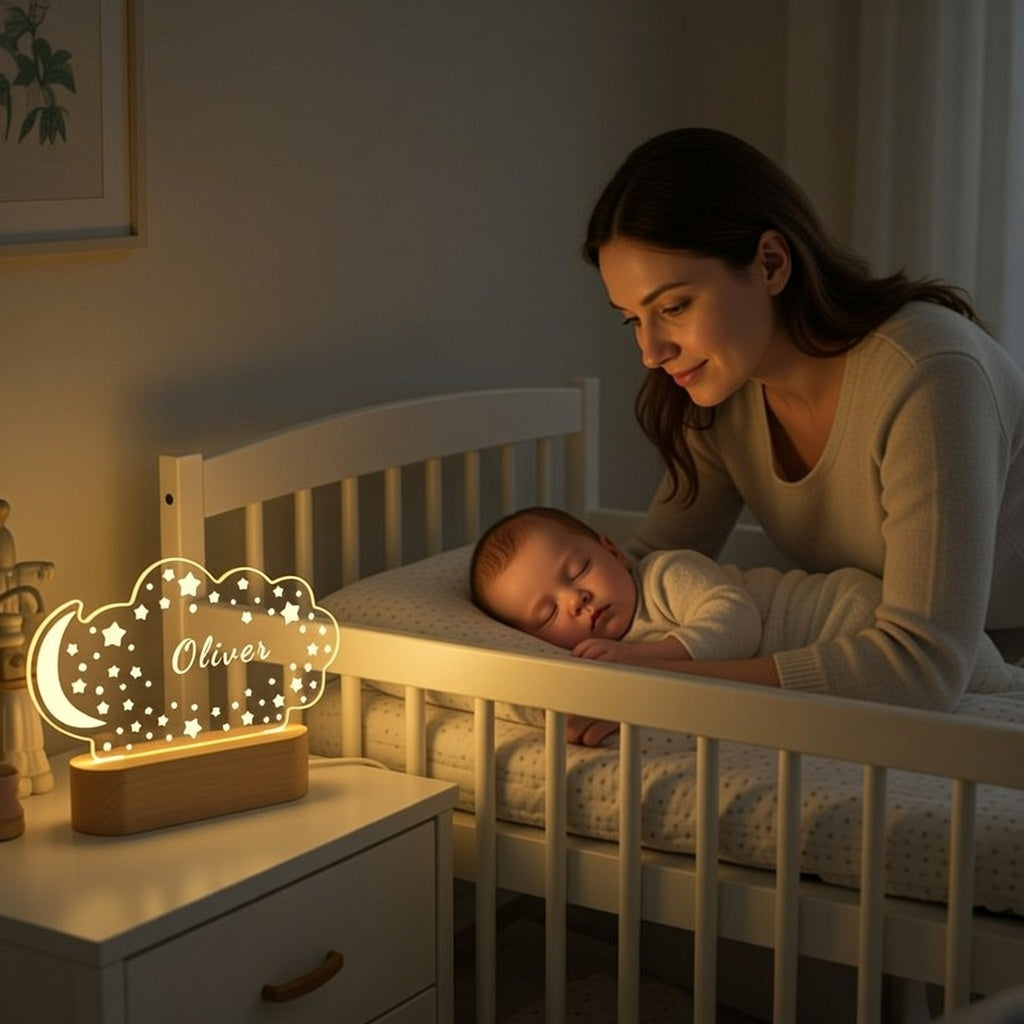 Personalised Cloud Name Night Light for Kids